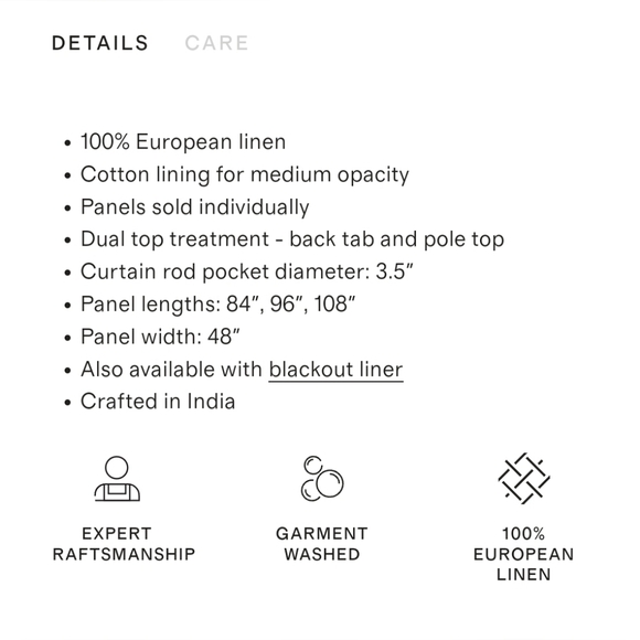 NWOT Quince Heavy Linen White Filtering Curtains Set Of 2 Panels 48"x 96" (F16) - Picture 4 of 12